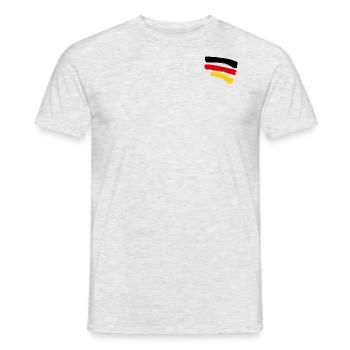 Deutschlandfahne - Style Streifen - Männer T-Shirt - Grau meliert - Vorne - AI Model Male 178 dark (178cm)