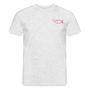 Einfach angeln Bleiben Kinder - Männer T-Shirt - Grau meliert - Vorne - AI Model Male 178 dark (178cm)