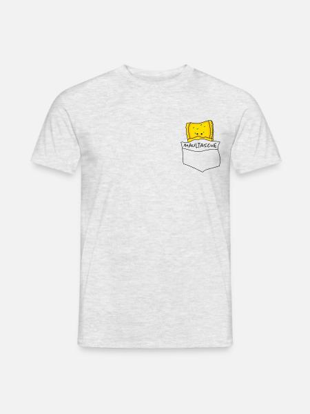 Maultasche in der Tasche - Männer T-Shirt - Grau meliert