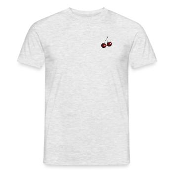 cherries Kirschen Geschenkidee - Männer T-Shirt - Grau meliert - Vorne - AI Model Male 178 dark (178cm)