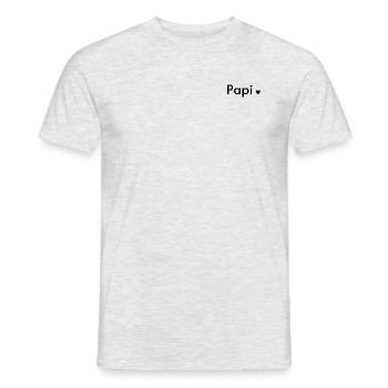 Papi - T-shirt homme - gris chiné - Devant - AI Model Male 178 dark (178cm)