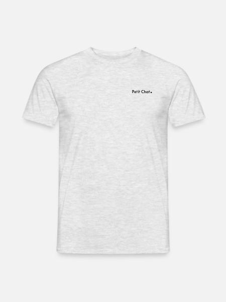 Petit chat - T-shirt homme - gris chiné