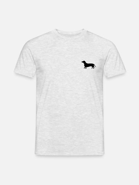 Dackel - Männer T-Shirt - Grau meliert