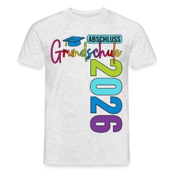 Graduation from primary school in 2026 - Men's T-Shirt - heather grey - Front - AI Model Male 178 dark (178cm)