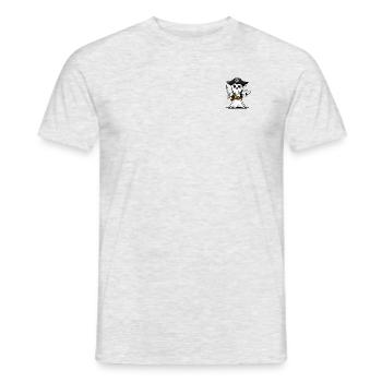 Lustig Halloween Piraten Geist T-Shirt Sweatshirt - Männer T-Shirt - Grau meliert - Vorne - AI Model Male 178 dark (178cm)