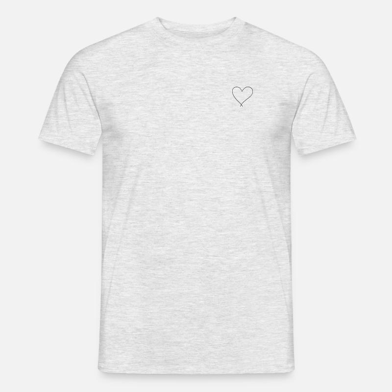 Herz. - Männer T-Shirt - Grau meliert