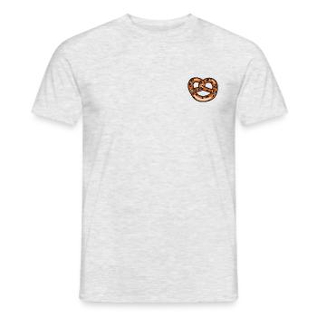 Comic Pretzel Pretzel Pretzel Pretzel Baker - Men's T-Shirt - heather grey - Front - AI Model Male 178 dark (178cm)