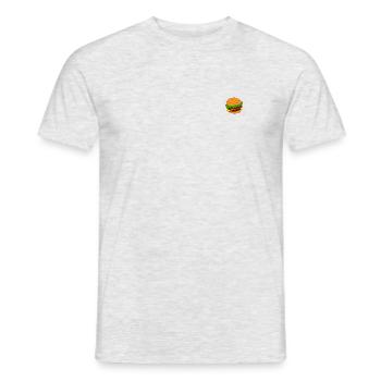 Burger small - Men's T-Shirt - heather grey - Front - AI Model Male 178 dark (178cm)