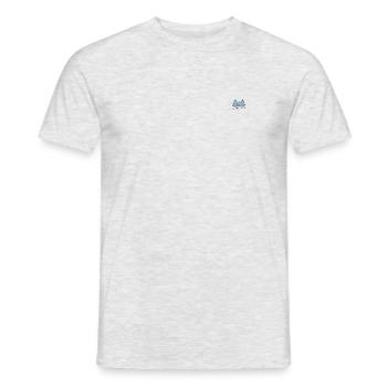 Cat noise small logo - Men's T-Shirt - heather grey - Front - AI Model Male 178 dark (178cm)
