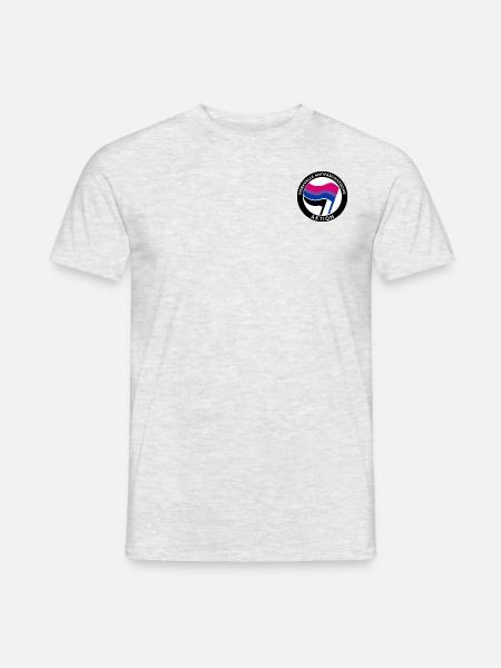 Bi antifa - Männer T-Shirt - Grau meliert