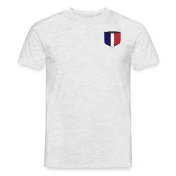 France Pocket - Men's T-Shirt - heather grey - Front - AI Model Male 178 dark (178cm)