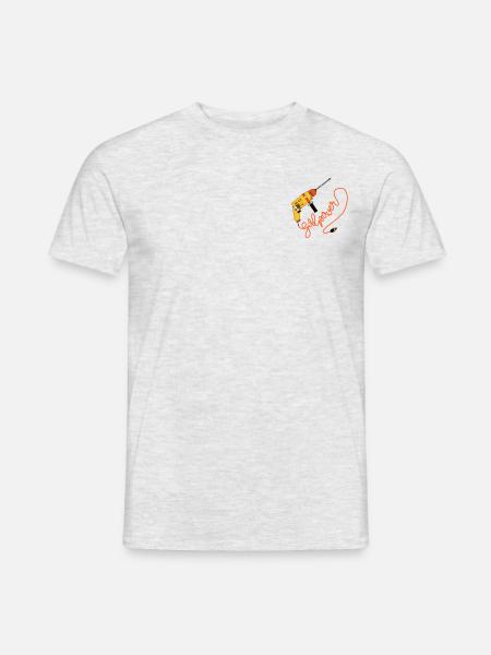 Girlpower - Männer T-Shirt - Grau meliert