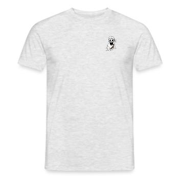 Lustig Halloween Piraten Geist T-Shirt Sweatshirt - Männer T-Shirt - Grau meliert - Vorne - AI Model Male 178 dark (178cm)