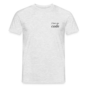 i love my code - Männer T-Shirt - Grau meliert - Vorne - AI Model Male 178 dark (178cm)
