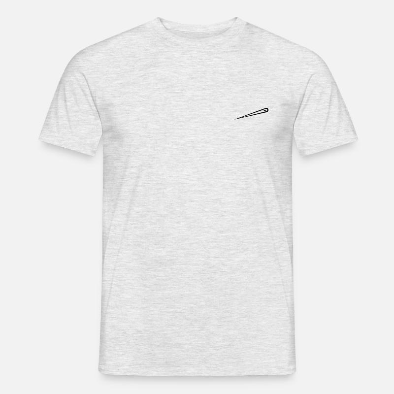 Sticken - Männer T-Shirt - Grau meliert