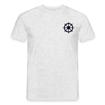 Stilvolles Lenkraddesign für Segelfans - Männer T-Shirt - Grau meliert - Vorne - AI Model Male 178 dark (178cm)