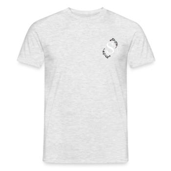 Letter S - Men's T-Shirt - heather grey - Front - AI Model Male 178 dark (178cm)