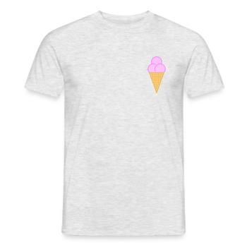 Ice Cream / Eis 2 - Men's T-Shirt - heather grey - Front - AI Model Male 178 dark (178cm)