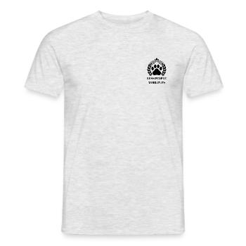 less people more pups - Men's T-Shirt - heather grey - Front - AI Model Male 178 dark (178cm)