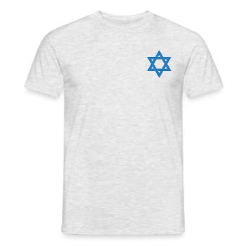 Israel Star Star of David Hexagram Judaism Symbol - Men's T-Shirt - heather grey - Front - AI Model Male 178 dark (178cm)