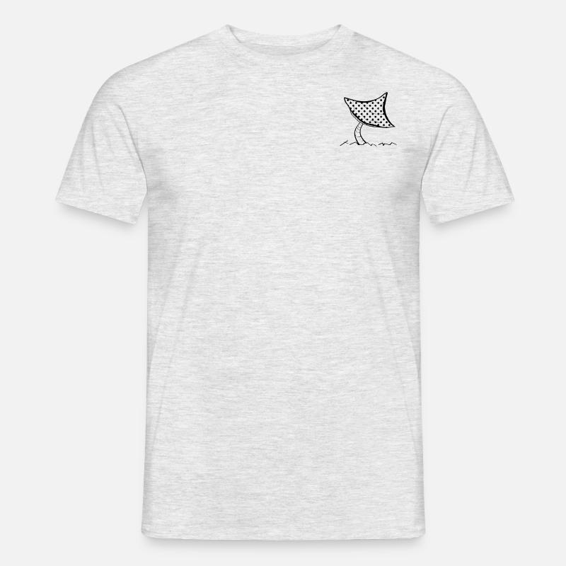 Fungus Outline - Männer T-Shirt - Grau meliert