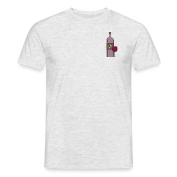 Time for wine - Men's T-Shirt - heather grey - Front - AI Model Male 178 dark (178cm)