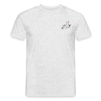 Hands of Flowers - Männer T-Shirt - Grau meliert - Vorne - AI Model Male 178 dark (178cm)