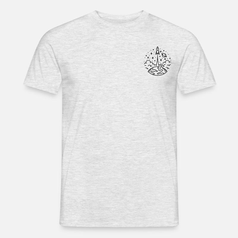 Raketenstart Geschenk Idee - Männer T-Shirt - Grau meliert