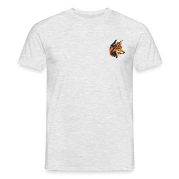 Der Rote Wolf - Männer T-Shirt - Grau meliert - Vorne - AI Model Male 178 dark (178cm)