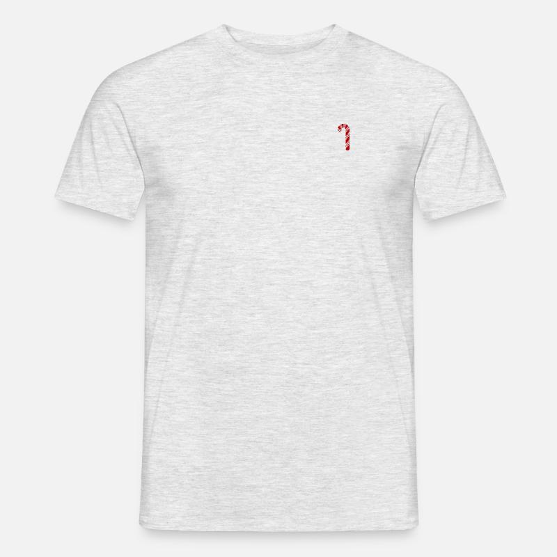 Noël - Candy Cane - Pull de Noël - T-shirt homme - gris chiné