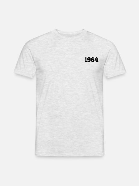 Année 1964 noir année de naissance - T-shirt homme - gris chiné