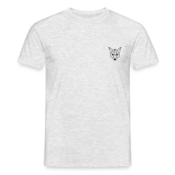 Renard Origami - T-shirt homme - gris chiné - Devant - AI Model Male 178 dark (178cm)