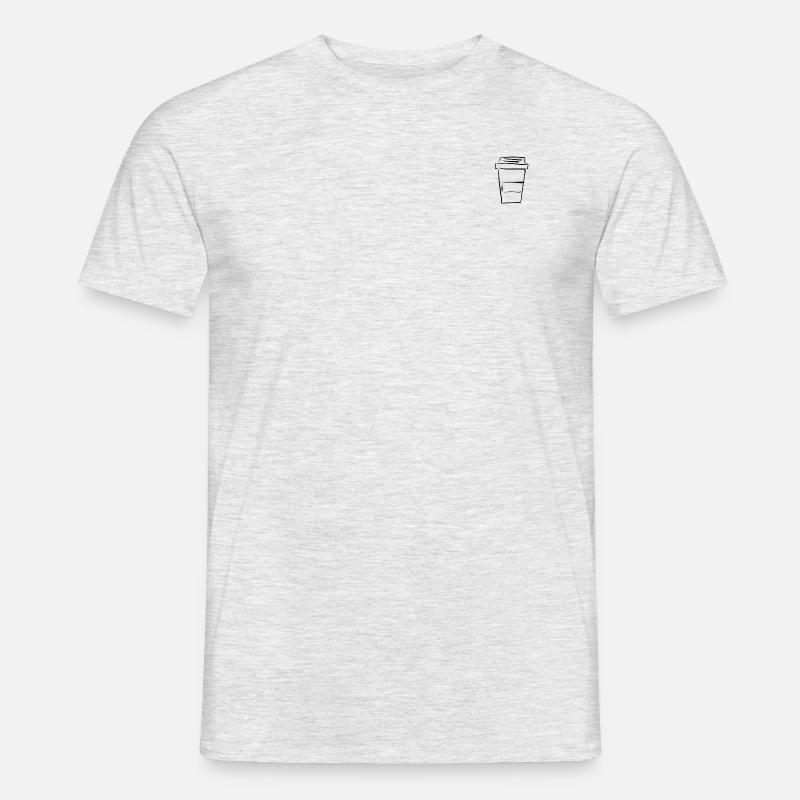 Coffee to go. - Männer T-Shirt - Grau meliert