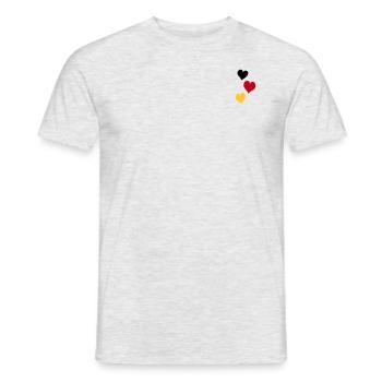 Drei Herzen - Männer T-Shirt - Grau meliert - Vorne - AI Model Male 178 dark (178cm)