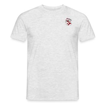 Einweckglas mit Herzen schwarz / rot - Männer T-Shirt - Grau meliert - Vorne - AI Model Male 178 dark (178cm)