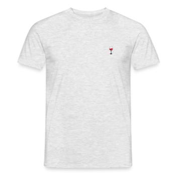 Wine glass - Men's T-Shirt - heather grey - Front - AI Model Male 178 dark (178cm)