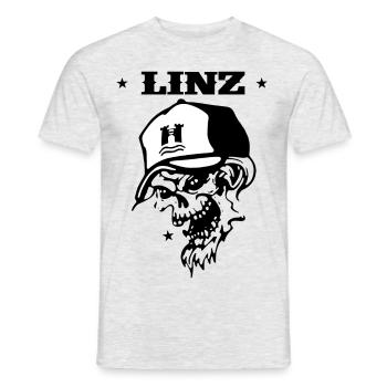 Linz - Männer T-Shirt - Grau meliert - Vorne - AI Model Male 178 dark (178cm)