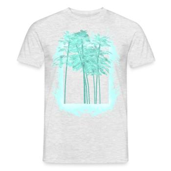 Palm trees as part of a summer holiday - Men's T-Shirt - heather grey - Front - AI Model Male 178 dark (178cm)