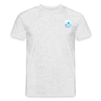 Schmetterling (Schutz vor dem Bösen Auge) - Männer T-Shirt - Grau meliert - Vorne - AI Model Male 178 dark (178cm)