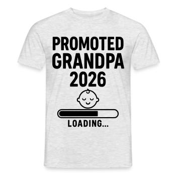 Schwangerschaftsverkuendung Bald Opa 2026 - Männer T-Shirt - Grau meliert - Vorne - AI Model Male 178 dark (178cm)