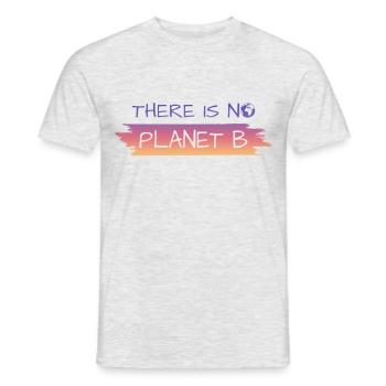 there is no planet b - Männer T-Shirt - Grau meliert - Vorne - AI Model Male 178 dark (178cm)