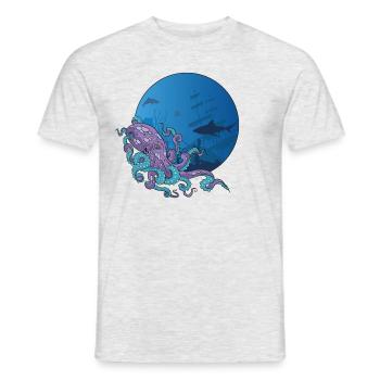 Octopus - Männer T-Shirt - Grau meliert - Vorne - AI Model Male 178 dark (178cm)