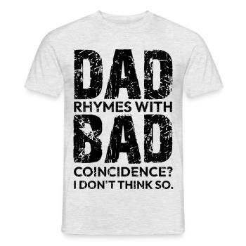 Mauvais papa Cadeau de fête des pères Papa - T-shirt homme - gris chiné - Devant - AI Model Male 178 dark (178cm)