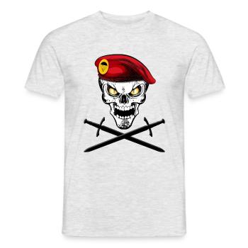 Parachutist -02 - T-shirt homme - gris chiné - Devant - AI Model Male 178 dark (178cm)