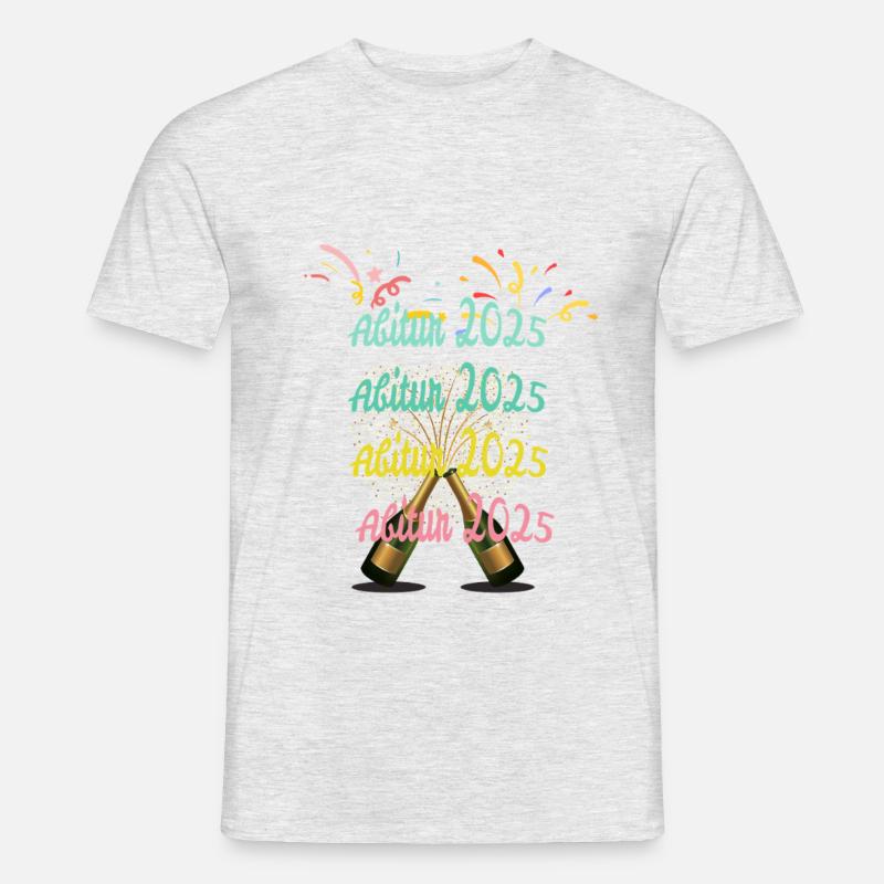 Abitur 2025 - Männer T-Shirt - Grau meliert