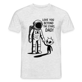 Je T’aime Plus Loin Que Les Étoiles Papa - T-shirt homme - gris chiné - Devant - AI Model Male 178 dark (178cm)