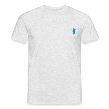 Loch in der Hose - Männer T-Shirt - Grau meliert - Vorne - AI Model Male 178 dark (178cm)