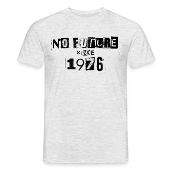 No Future 76 - Men's T-Shirt - heather grey - Front - AI Model Male 178 dark (178cm)