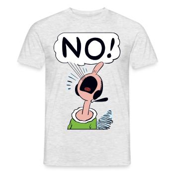 Non, c'est non ! - T-shirt homme - gris chiné - Devant - AI Model Male 178 dark (178cm)