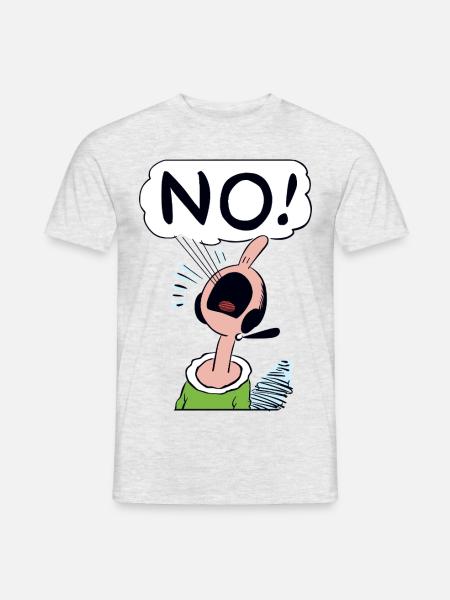 Non, c'est non ! - T-shirt homme - gris chiné